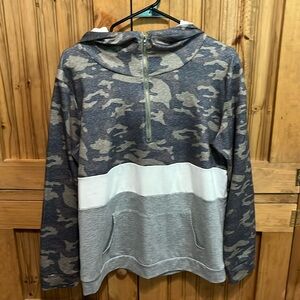 Camouflage zip up size large.